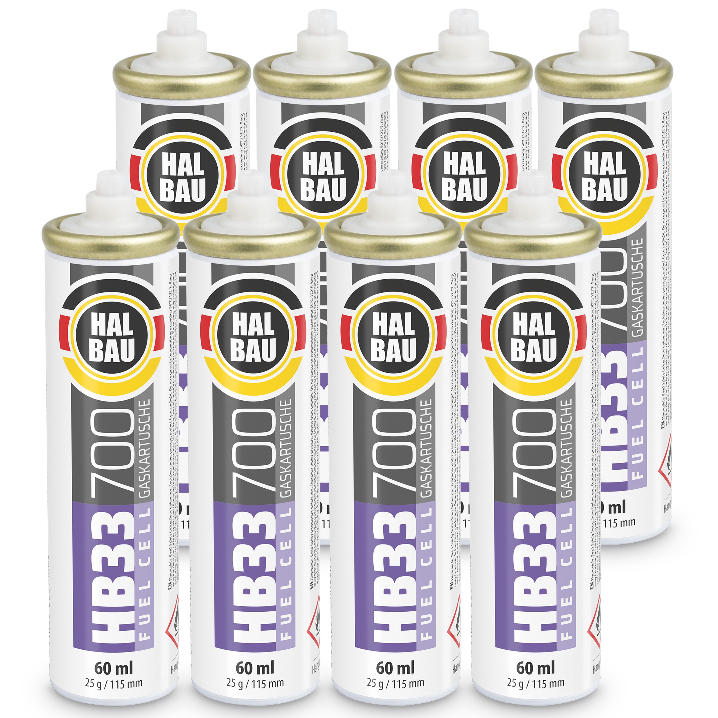 Plyn do sadbovačů nábojů 8ks 115 mm 56 ml 28 g Halbau HB33