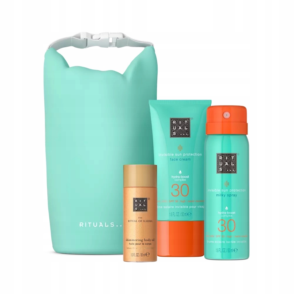 Rituals The Ritual Karma Krem Do Twarzy+Spray Do Ciała+Olejek SPF30 Zestaw