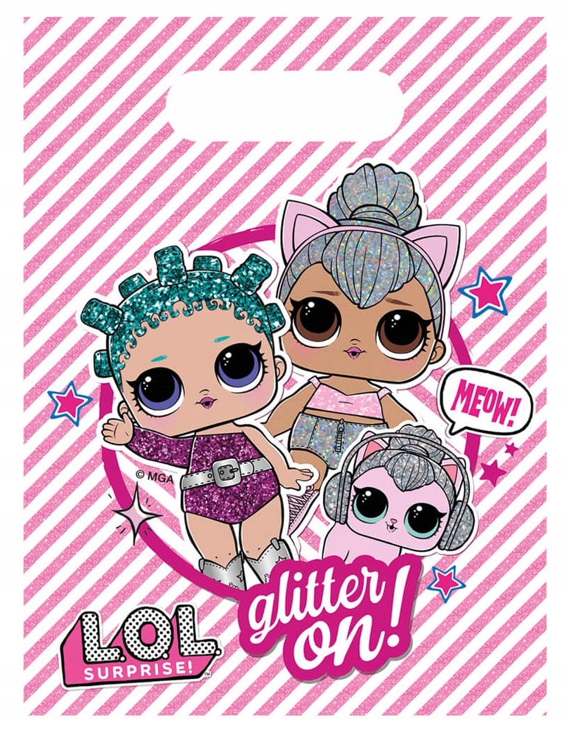 

Torebki Prezentowe Lol Surprise Urodziny 6szt.