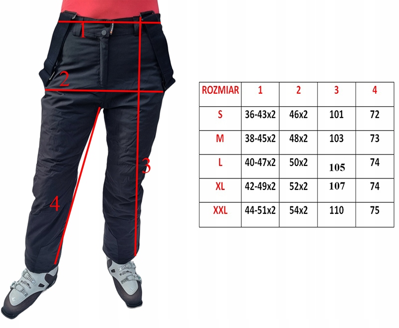 DAMSKIE SPODNIE NARCIARSKIE ZIMOWE SNOWBOARDOWE ZIMA GRANATOWE roz. XXL Marka Nature