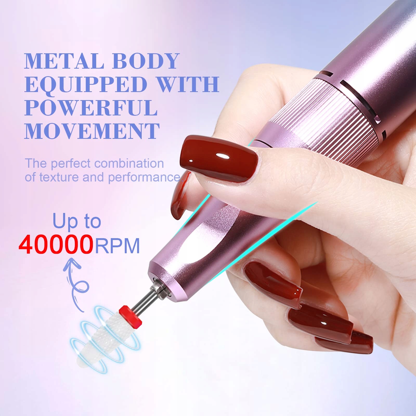 SAVILAND 12w1 40000 RPM Nail Drill for Manicure Pedicure — miniatura 3