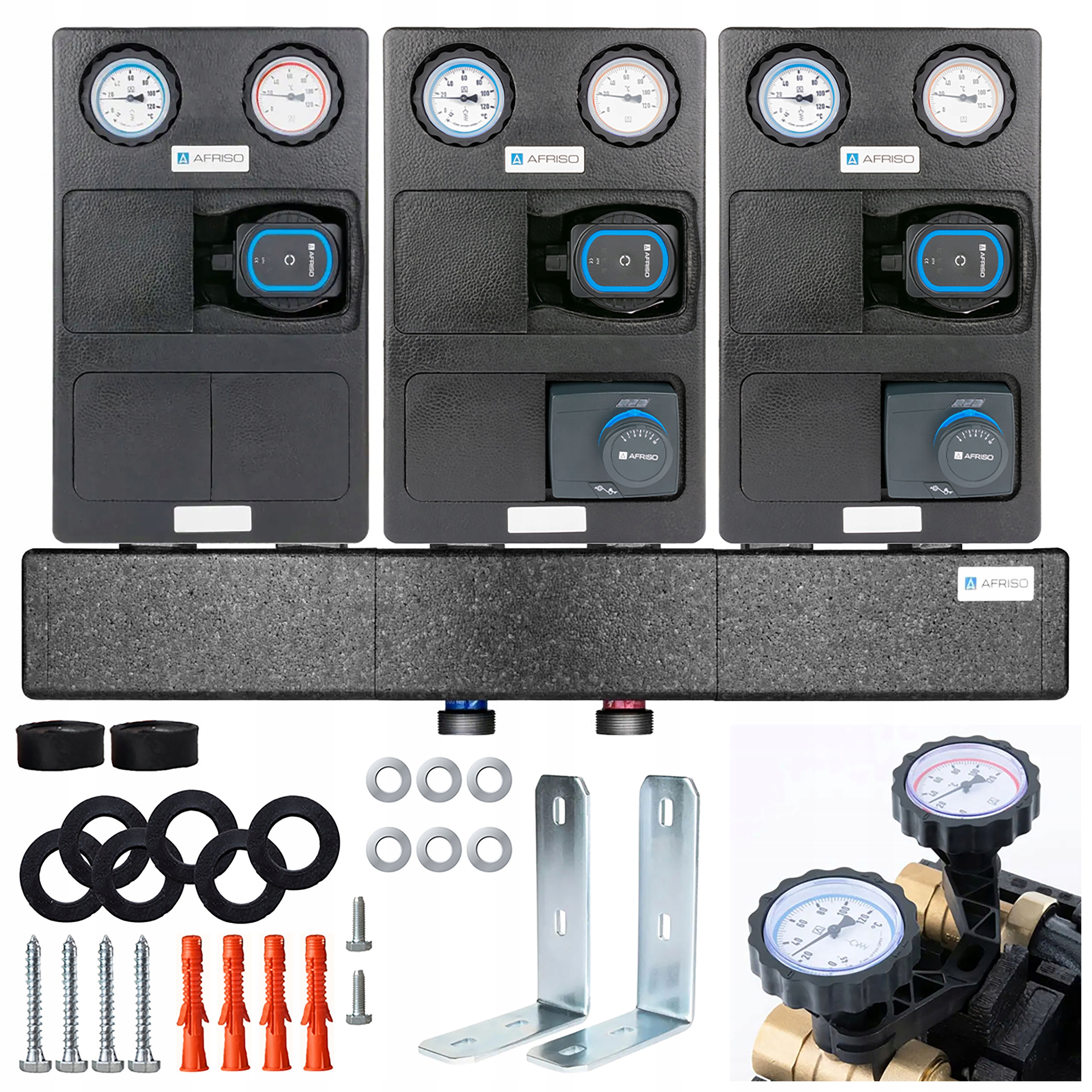 Čerpací Skupina Rozdělovač 3 Okruhy Afriso Aph Primotherm Ventil Pohon Arm