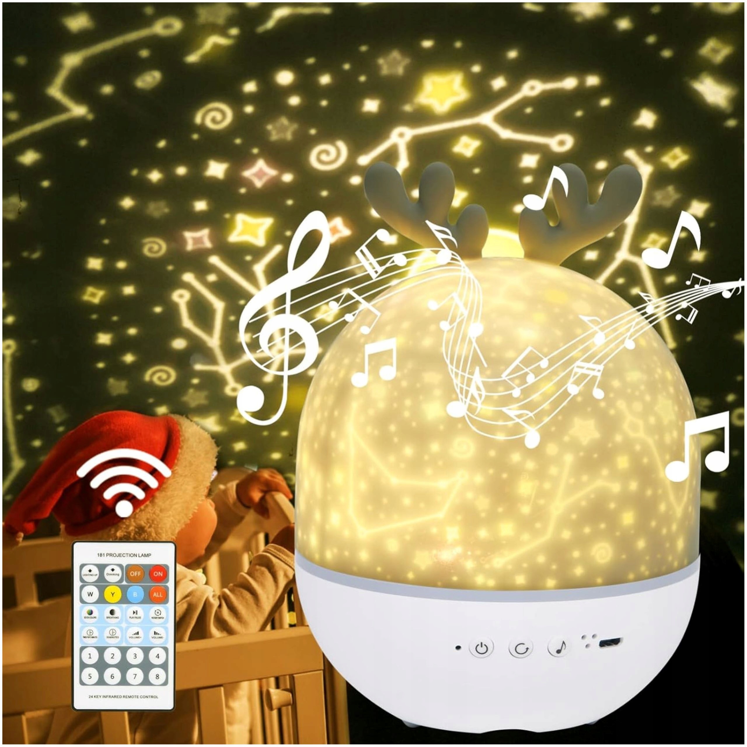 URAQT Lampka Nocna LED Projektor Gwiazd Kosmos — miniatura 11