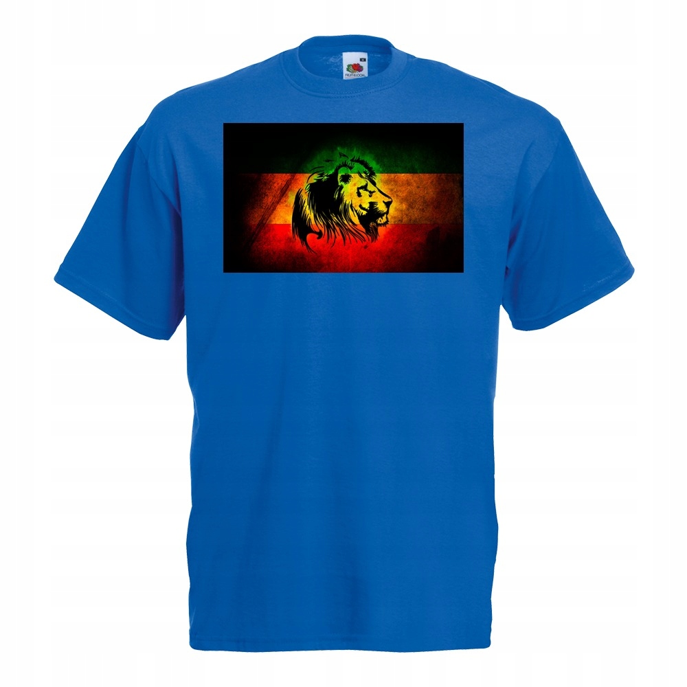 

Koszulka z nadrukiem reggae lew rasta one love XXL