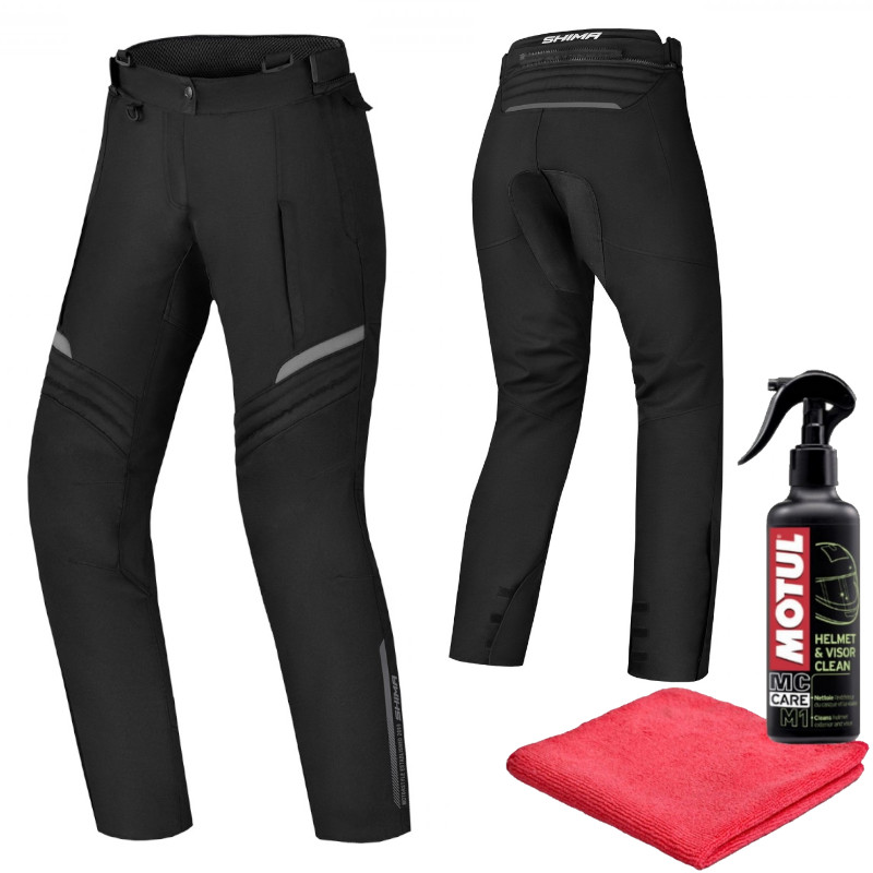 Spodnie motocyklowe damskie SHIMA RUSH Black XXL
