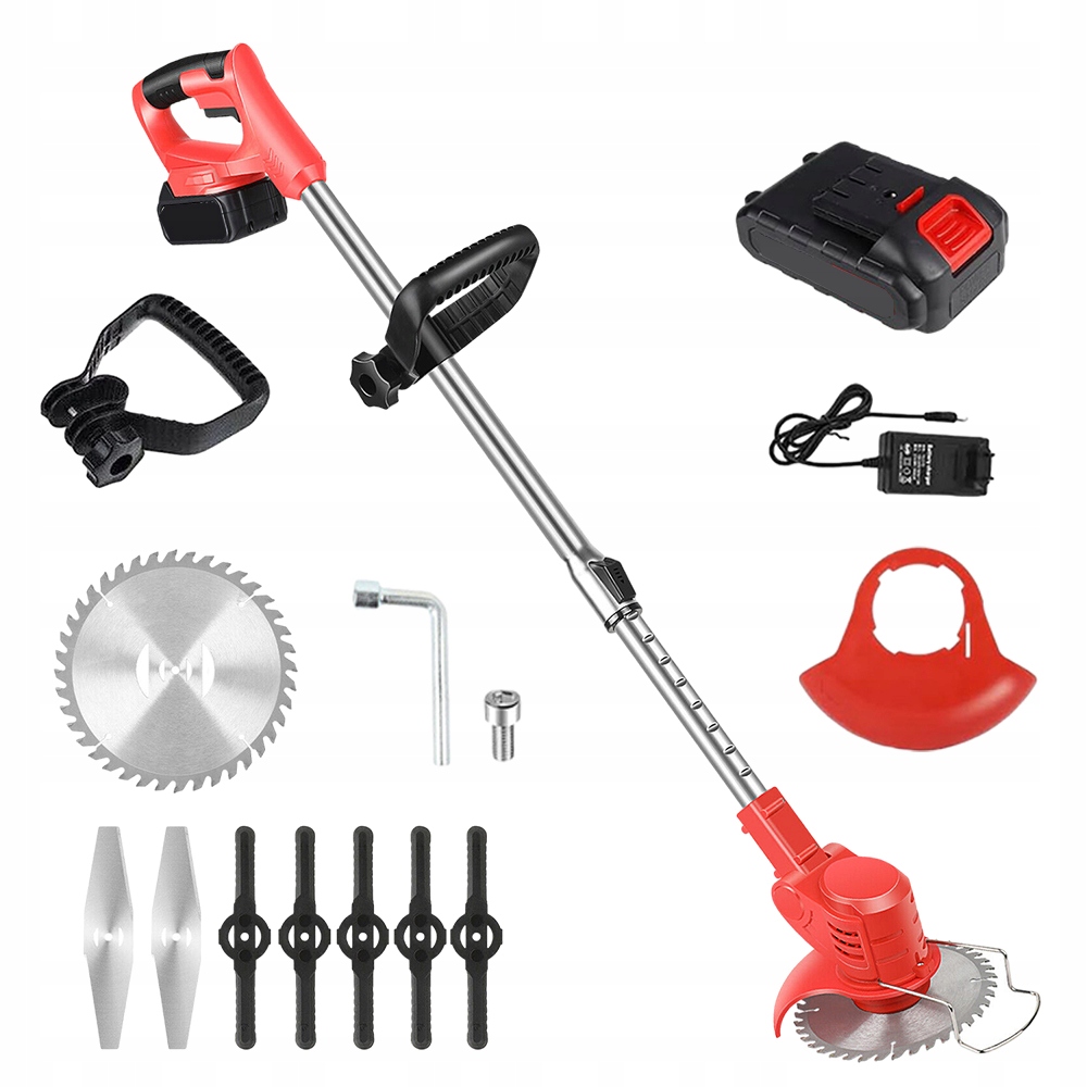 Elektrická Sekačka Na Trávy Výkonný Zastřihovač Plevelů 800 W 21 V