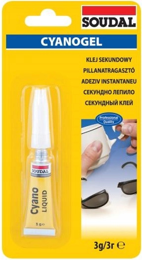

Soudal Klej Cyjanoakrylowy Sekundowy Cyanofix 3 ml
