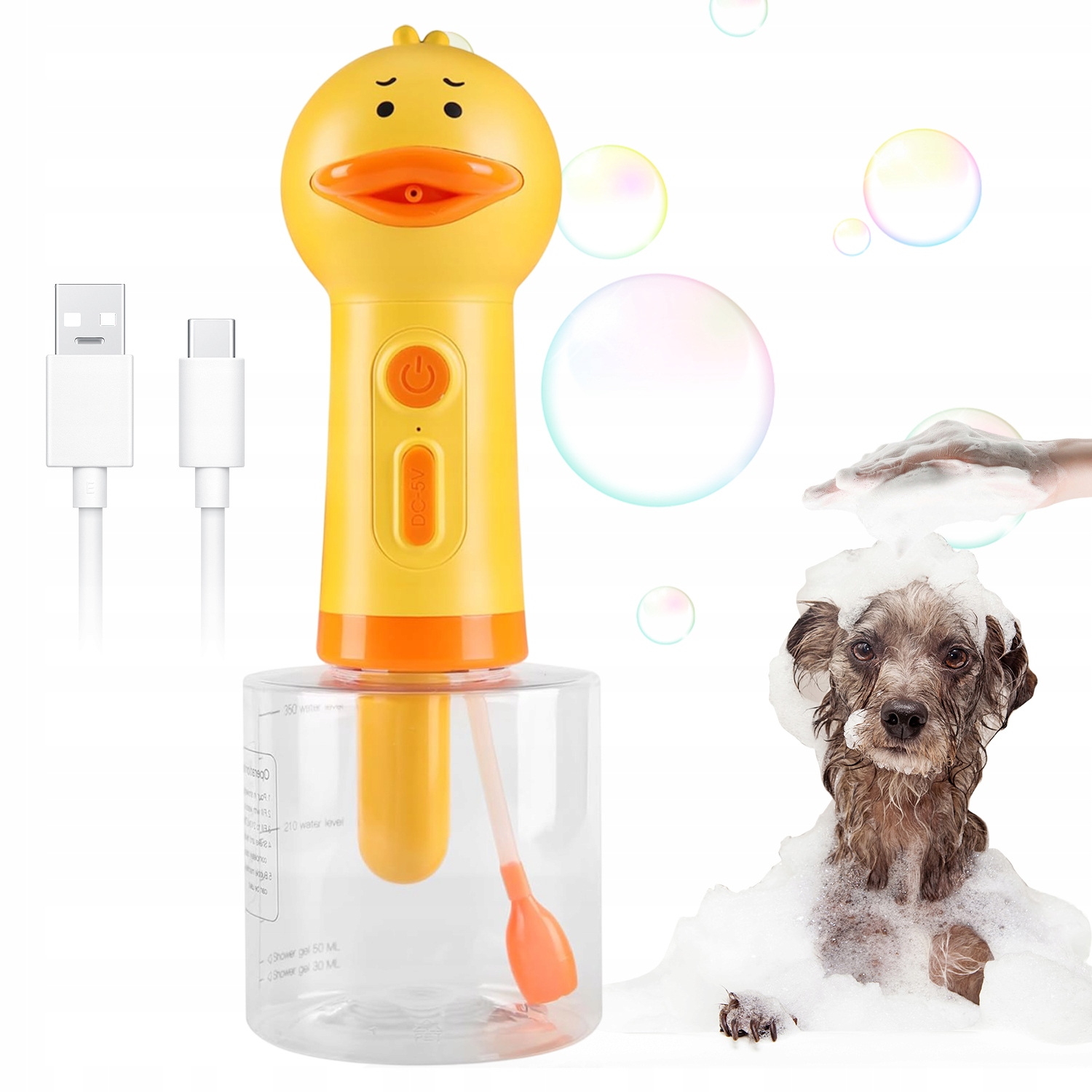 Levně Elektrický Pěnový Stroj Vodotěsný IPX5 350ML 1200 Mah