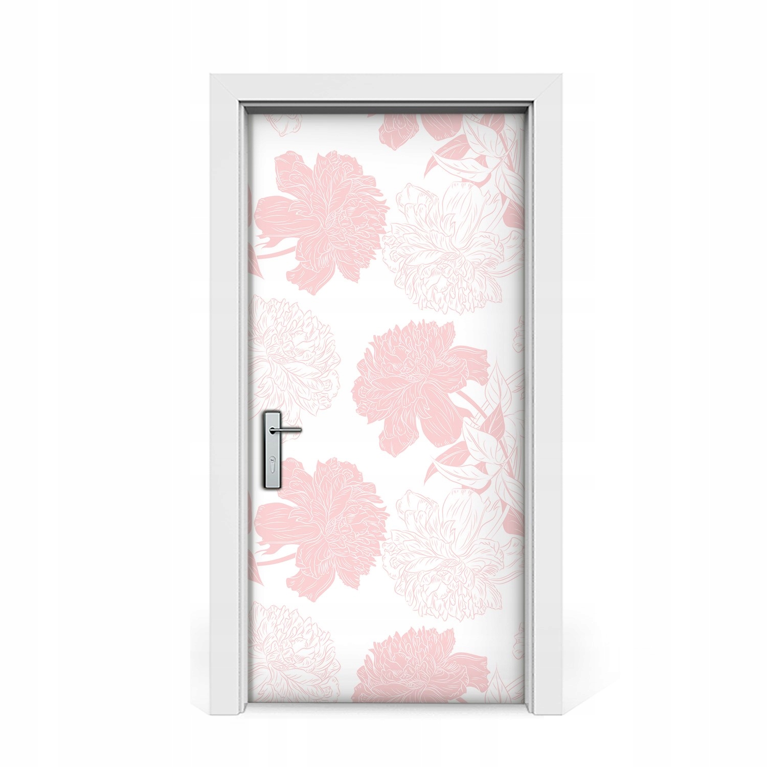 

Naklejka na drzwi okleina Różowe kwiaty 95x205