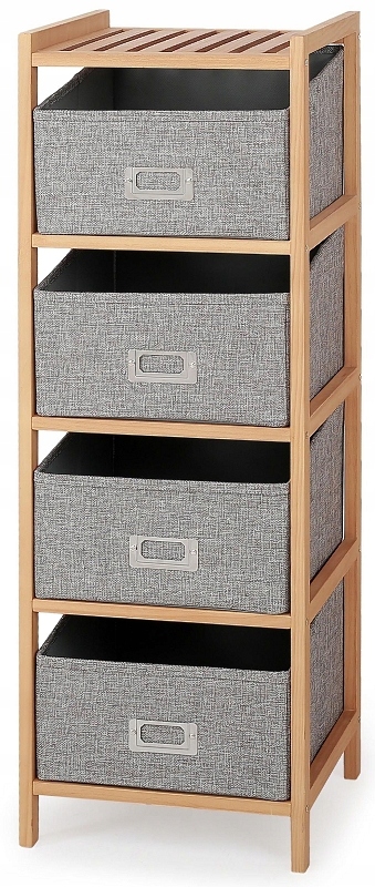 

REG10 regał naturalny popielaty Halmar pojemniki