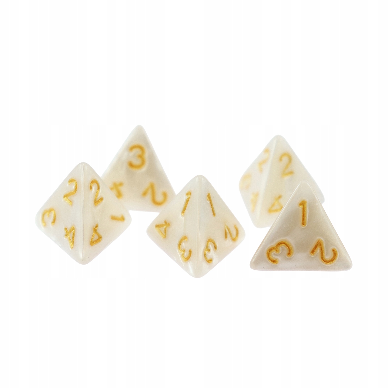 ZESTAW 10X KOŚĆ K4 RPG ŚNIEŻNA KRAINA Liczba ścian 4