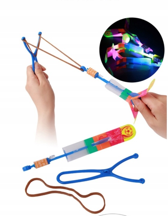 Świecąca Proca Led , Latająca Strzałka dla dzieci 1 szt