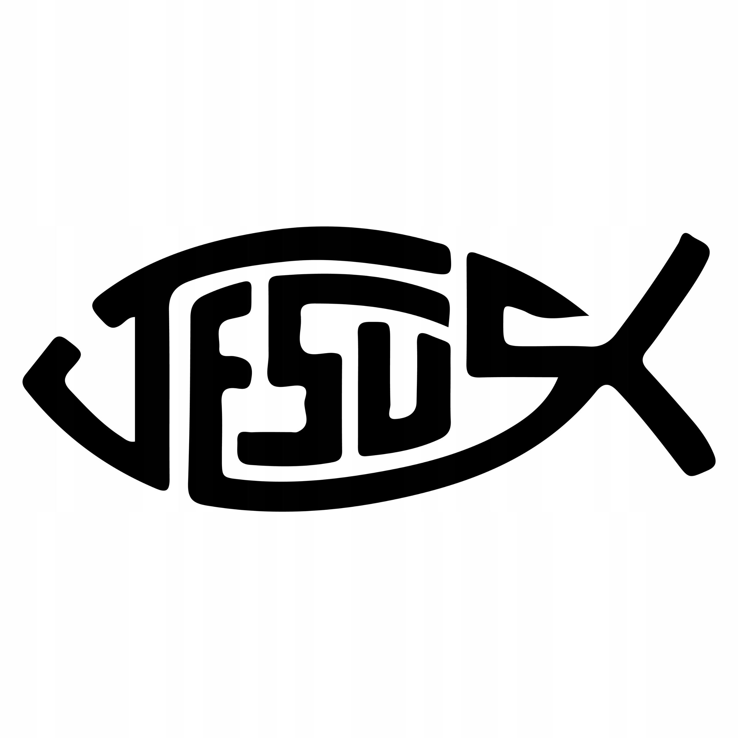 

Naklejka na samochód wodoodporna Rybka Ryba Jezus