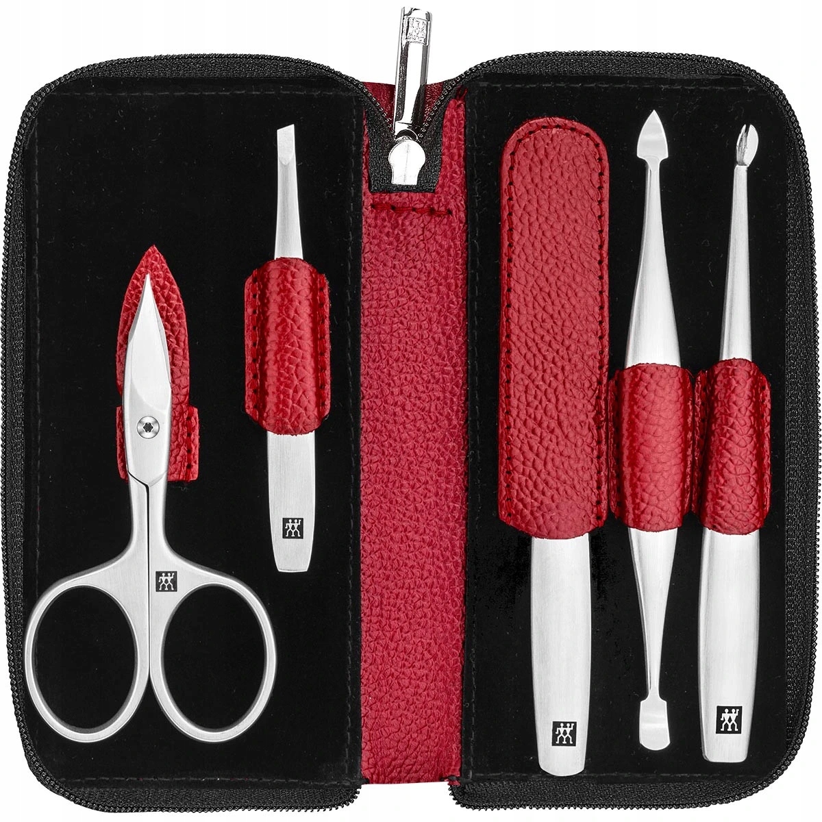 Zwilling Bt Premium Twinox Dámská kožená sada na manikúru č.97094 červená