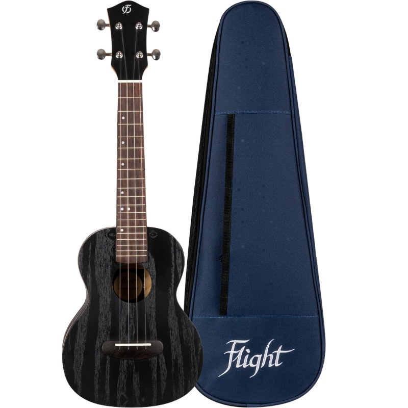 Flight DUC400 Ash Black Ukulele Koncertowe Pokrowiec