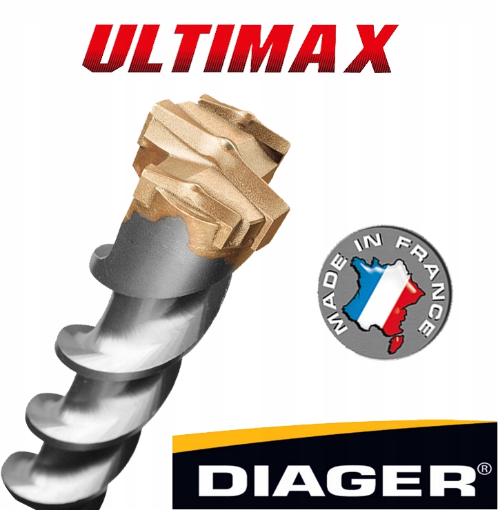 Diager Wiertło Do Żelbetu Sds-max 24x540mm Do Konstrukcji