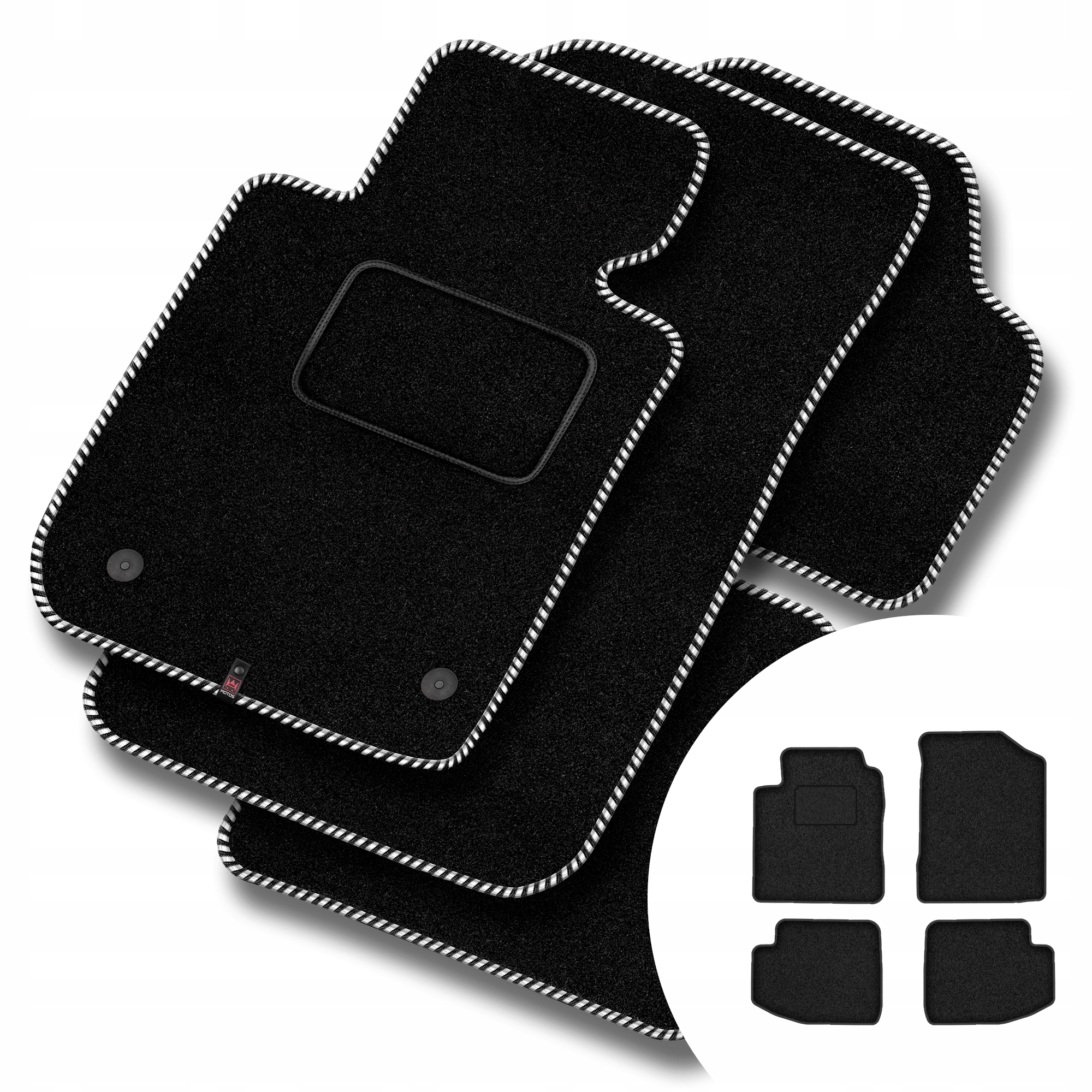 Velurové koberce Streak pro Toyota Yaris I 1999-2003 2 stopky