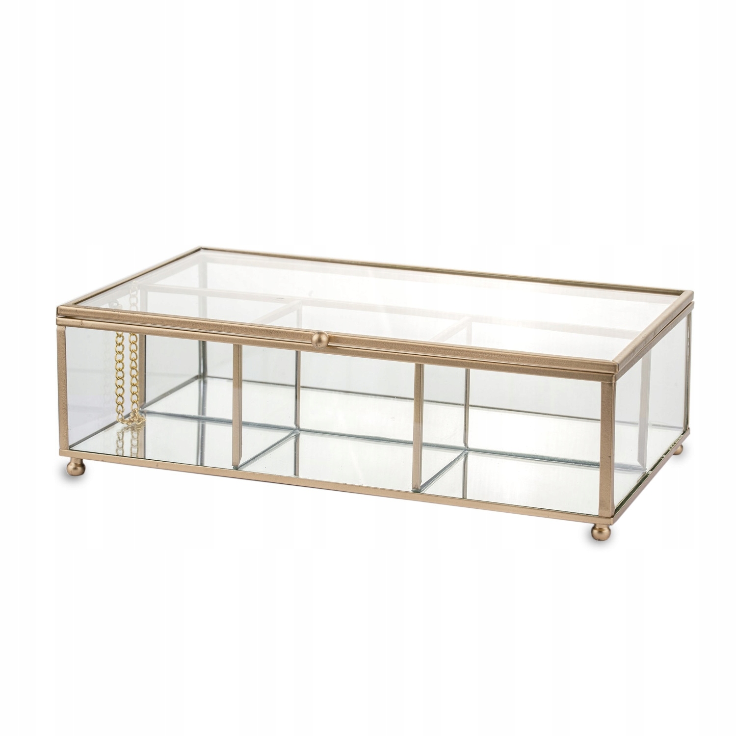 

Szklana szkatułka na biżuterię River glam 27 cm