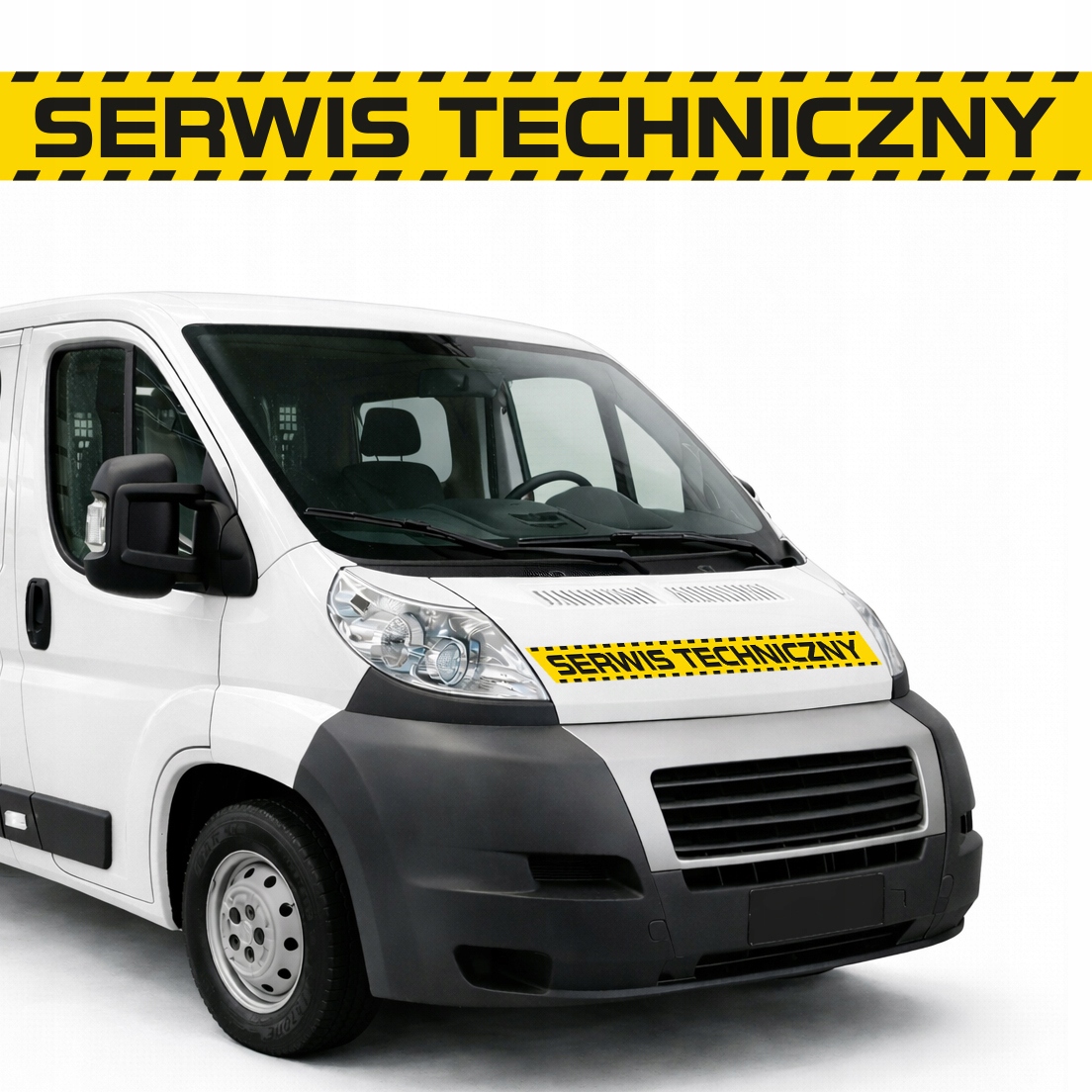 Naklejka Naklejki na samochód auto pojazd Serwis Techniczny 100 cm Folia