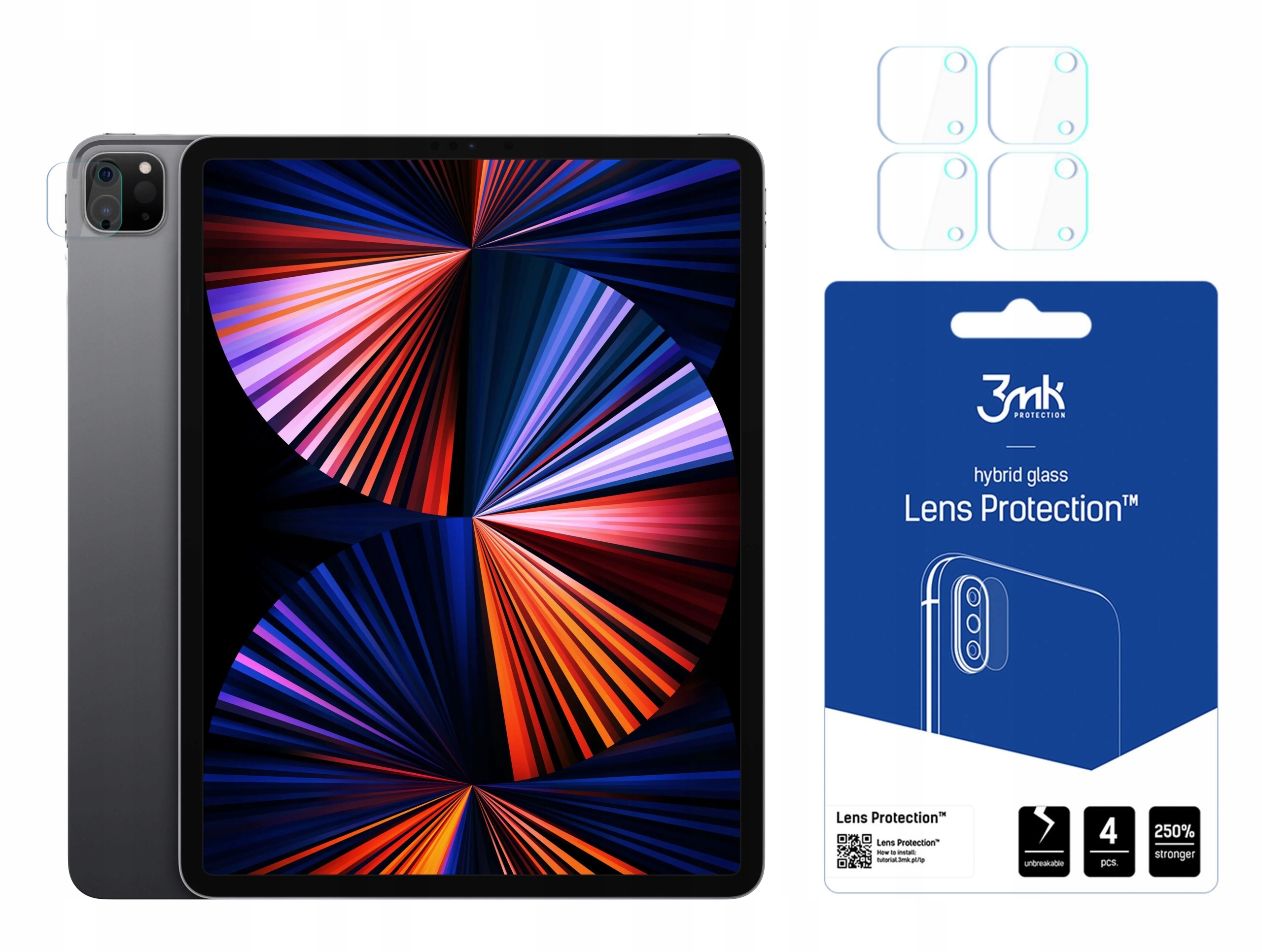 3MK Sklo na objektiv pro Apple iPad Pro 12.9" 5/6 gen 4ks