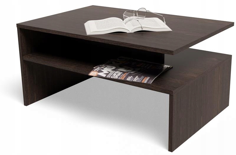 Lavica konferenčný stolík Boston EX3 wenge doska 18 mm s poličkou