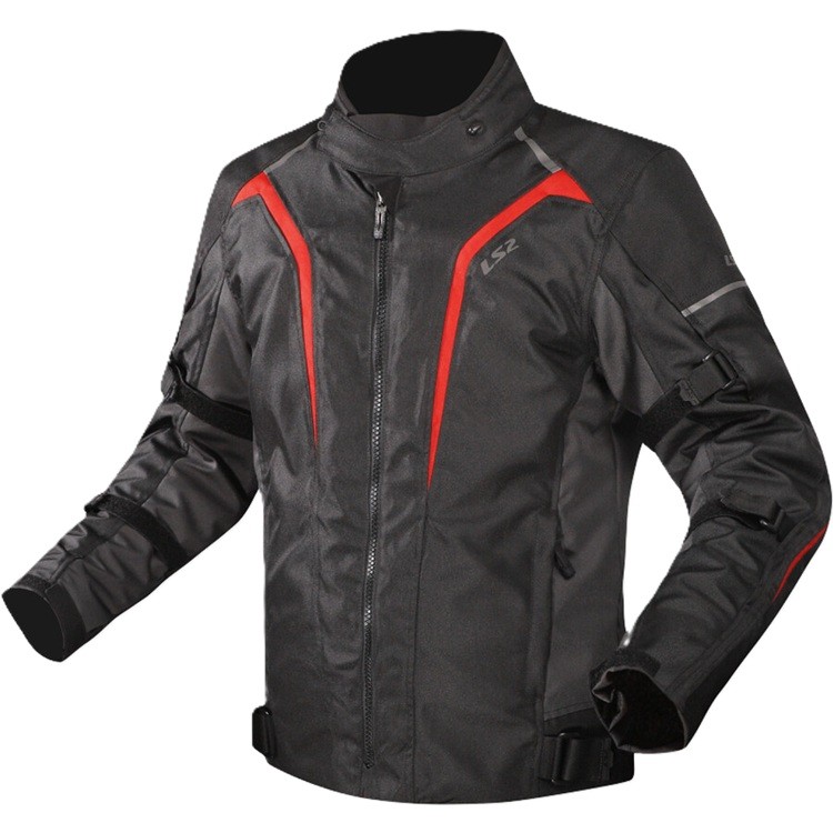 LS2 Sepang Man Black Grey Red pánska textilná motocyklová bunda M