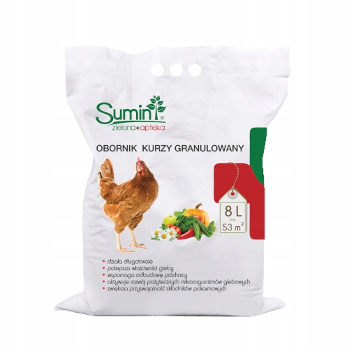 

Obornik Kurzy Granulowany 8 L nawóz naturalny Bio