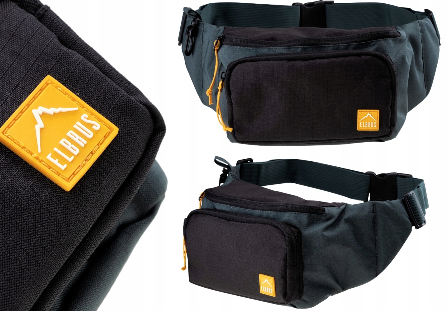 Saszetka elbrus nerka czarna sachet torebka na pas biodrowa pojemna 3L