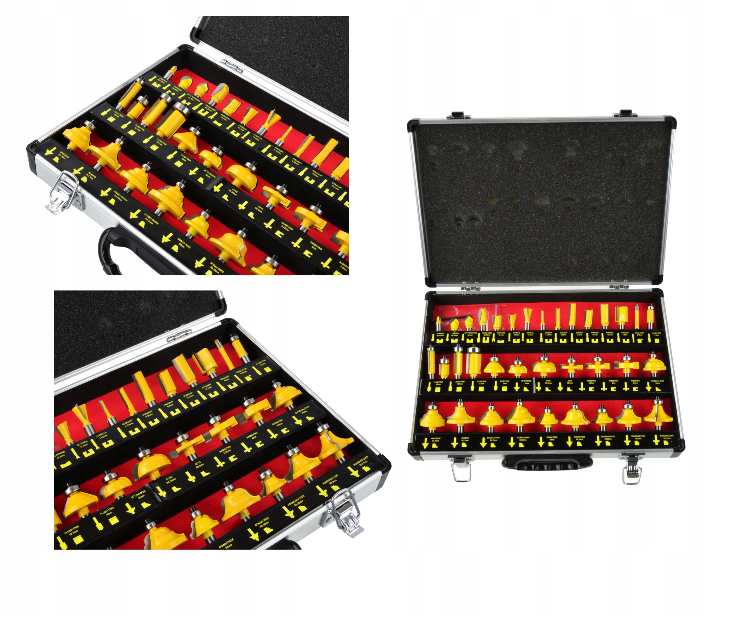 Sada fréz na dřevo 35 ks kufr