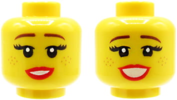 

Lego głowa główka figurki kobieta długie rzęsy
