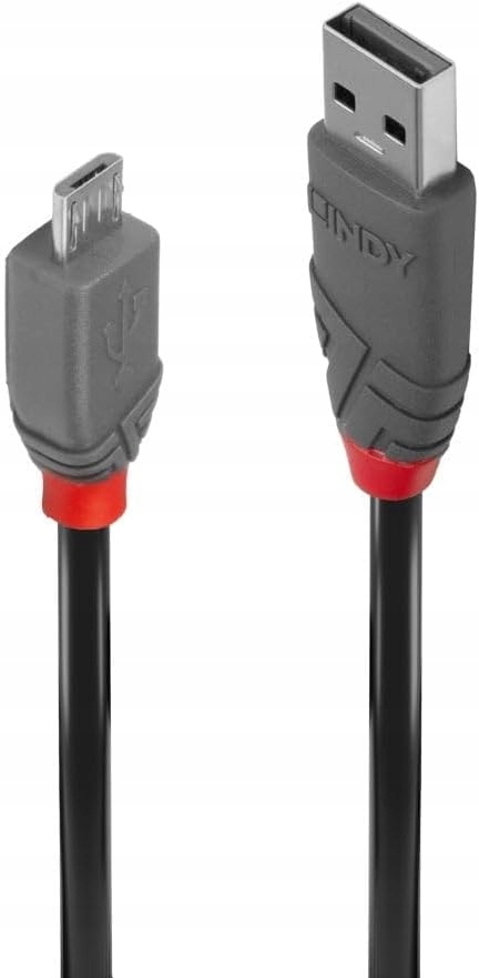 Kabel USB 2.0 Lindy 36730 0,2 m szary