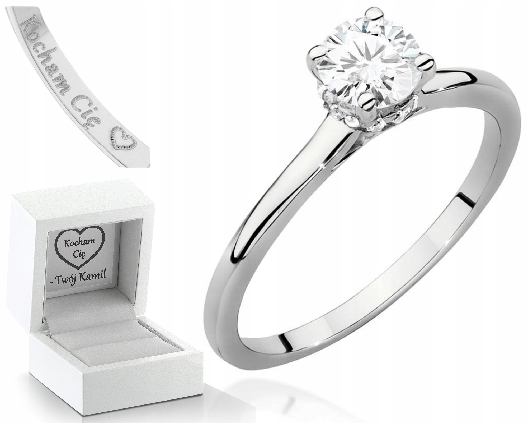 Prstýnek 585 Bílé Zlato Laboratorní Diamant Elegance A Elegance