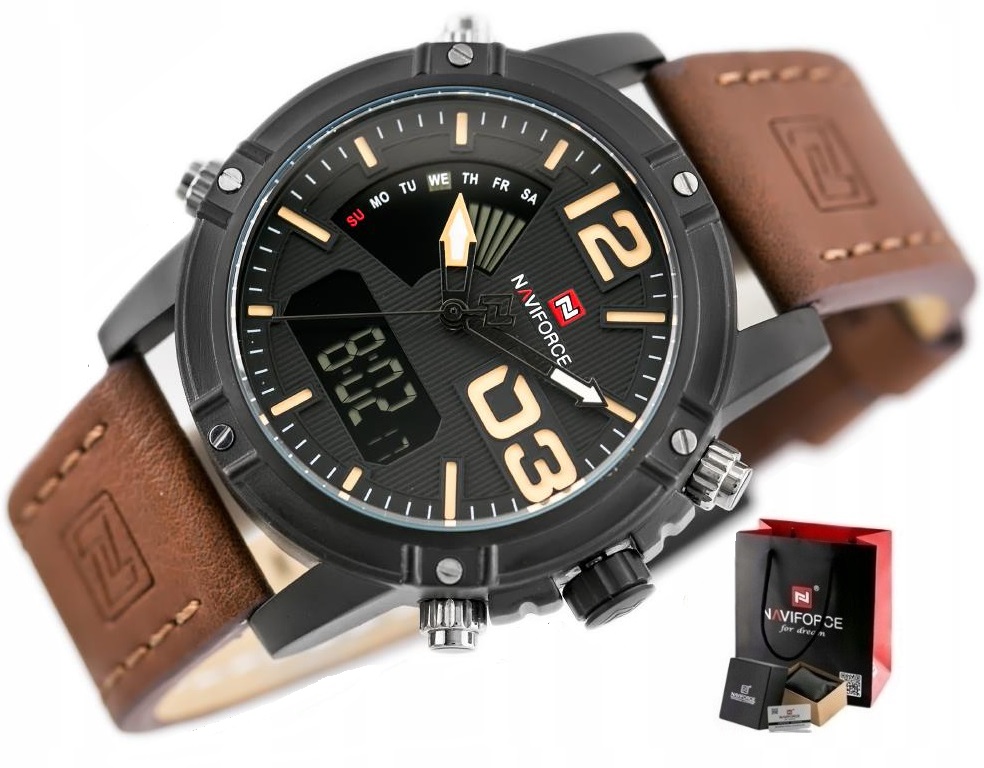 

Zegarek Męski Naviforce stoper data +box +grawer