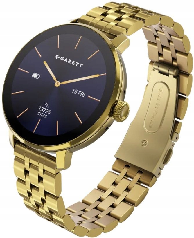 Elegantní Dámské Chytré Hodinky Garett Muse Slim Zlatý Set