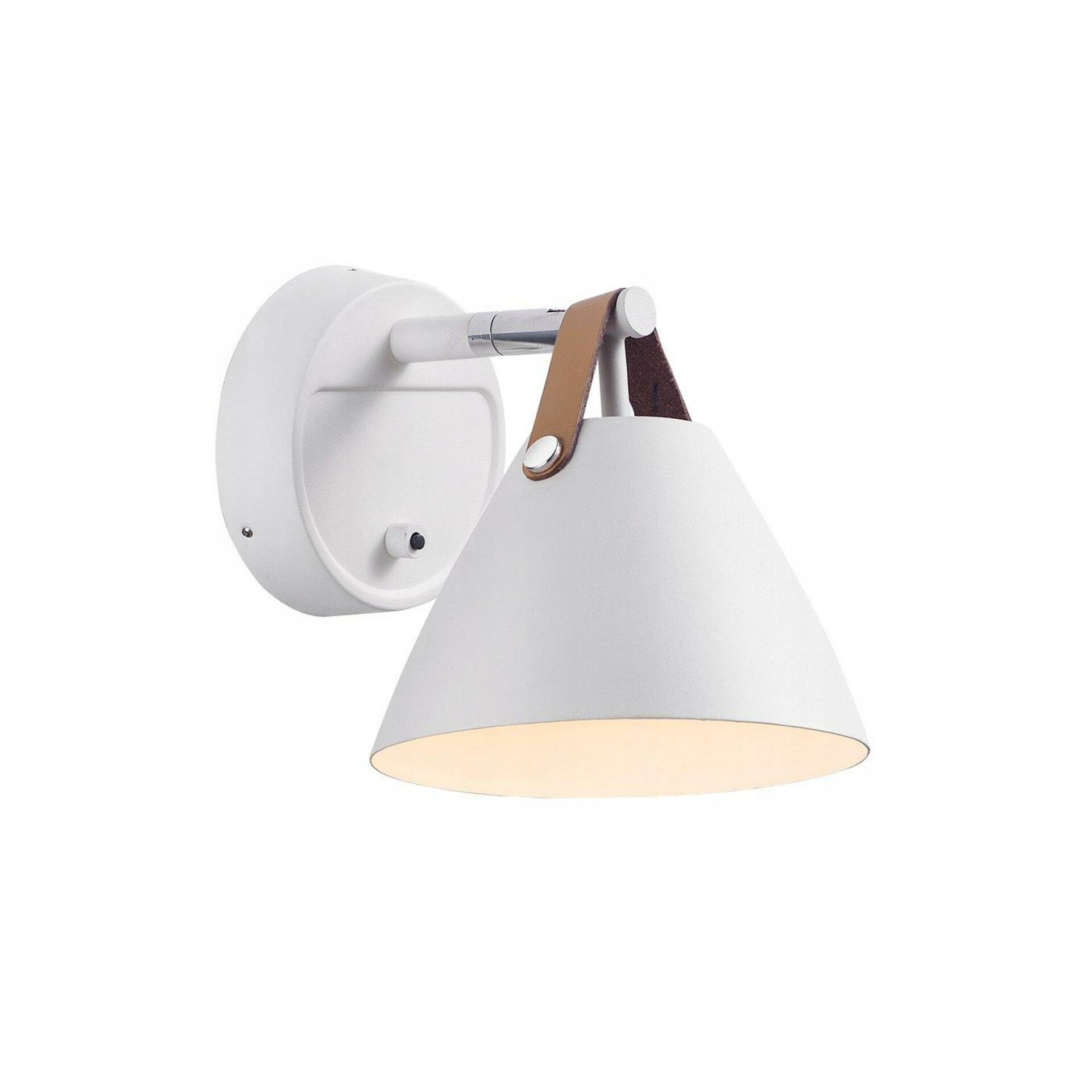 Nordlux Strap 15 biele bodové svietidlo, kov a koža, otočné, GU10, 17 cm