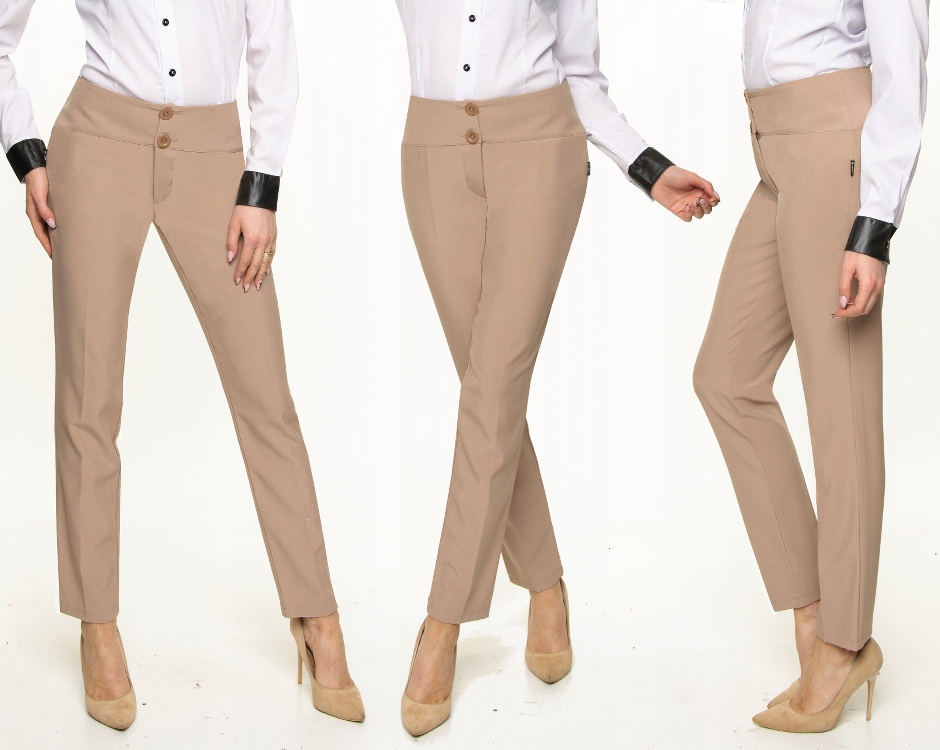 BIZNESOWE WYSZCZUPLAJĄCE SPODNIE RURKI Roz.48 Marka inna