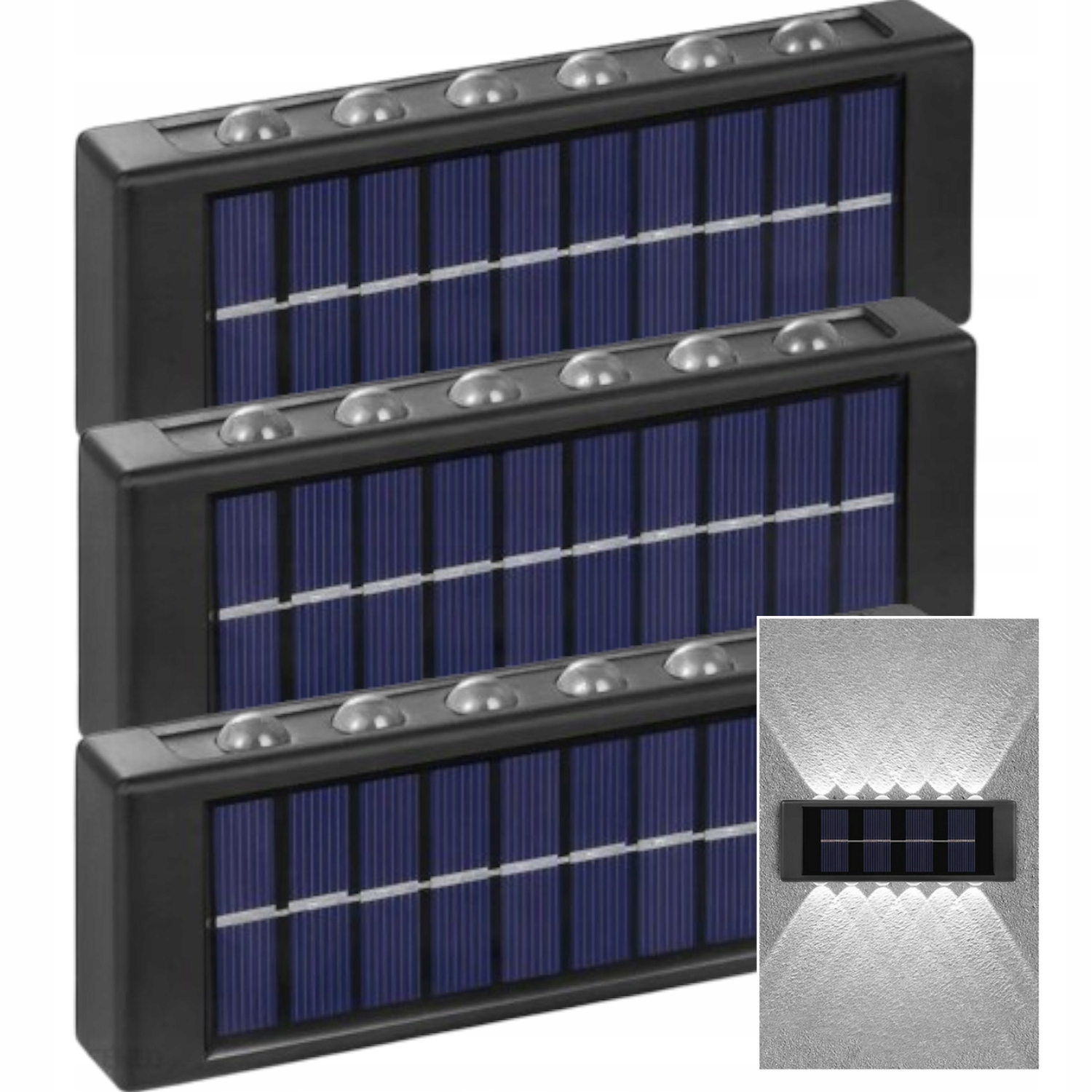 3x Solární lampa Solární Led venkovní zahradní dekorativní lampa