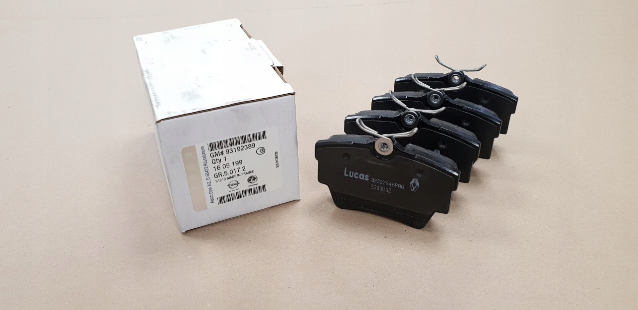 KLOCKI HAMULCOWE TYŁ 93192389 OPEL ORYGINAŁ