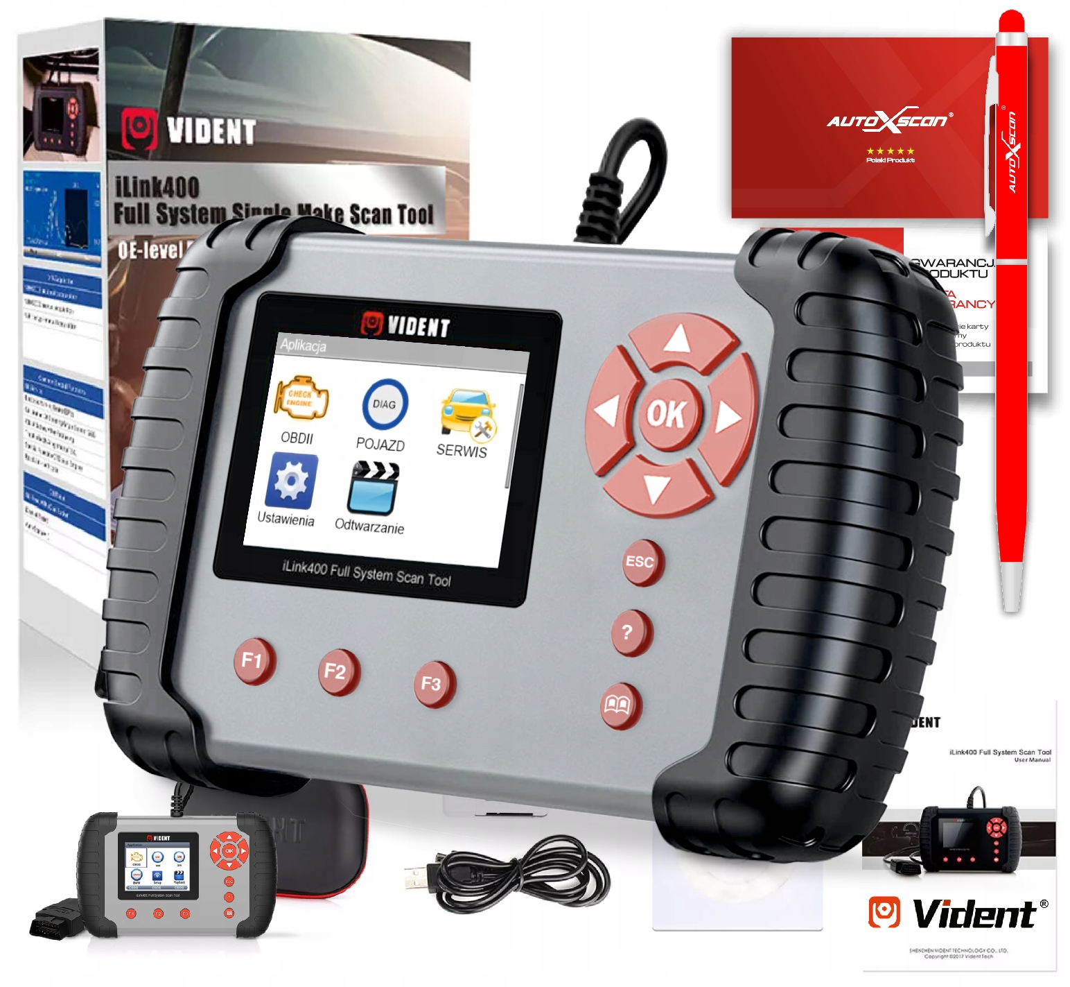 TESTER SKANER DIAGNOSTYCZNY VIDENT iLink400 PRO Marka K2