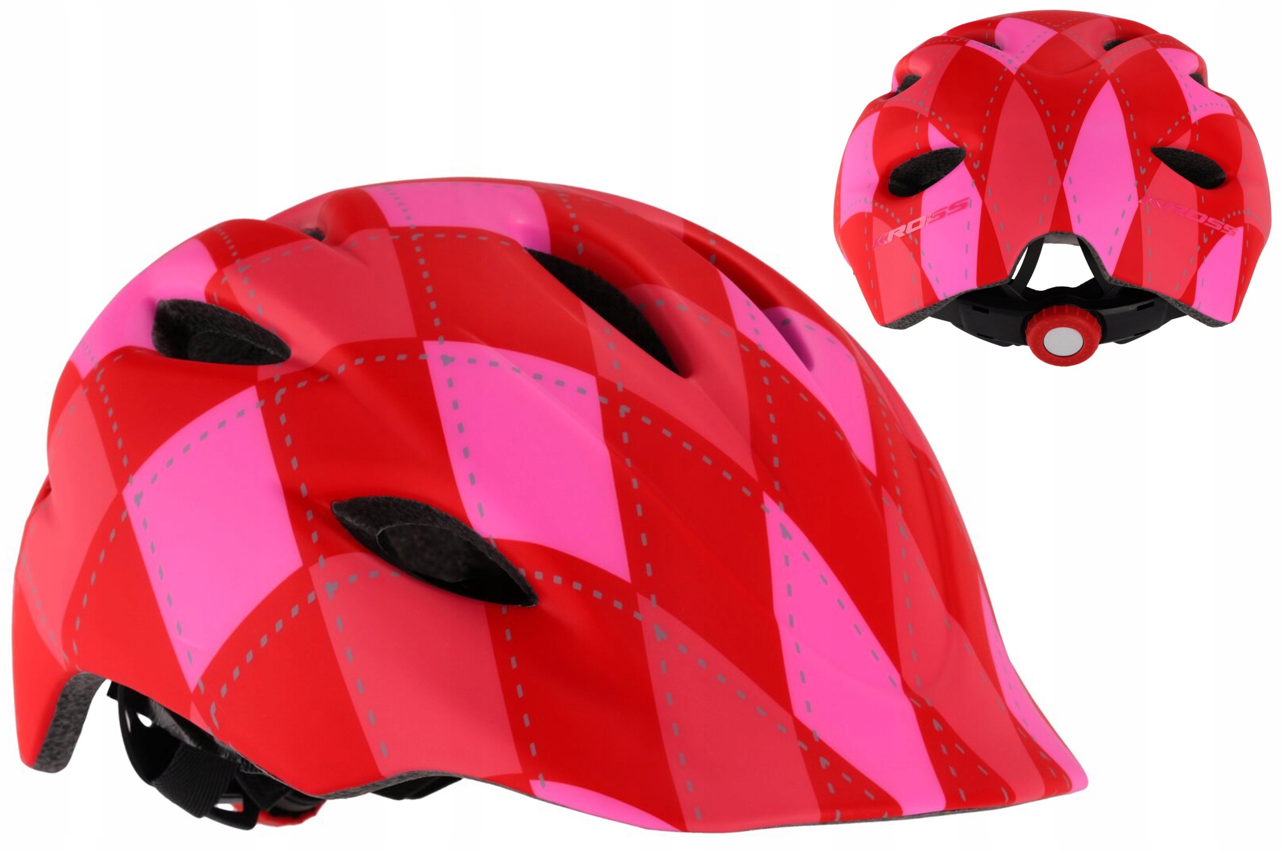 Kask rowerowy dziecięcy Kross Infano różowy rozmiar S (52-56 cm)