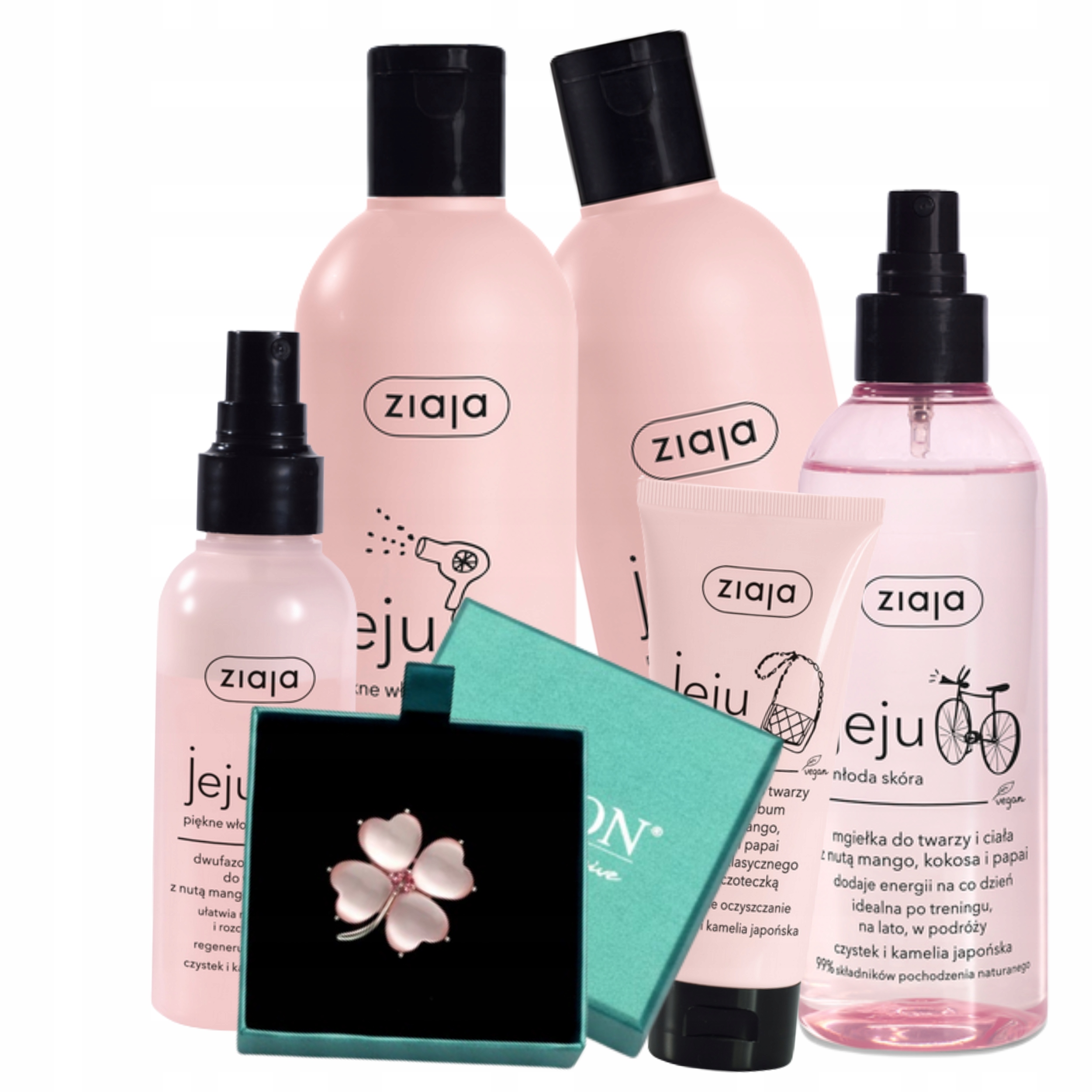 Ziaja Jeju Różowy Zestaw Dla Nastolatki w ozdobnym opakowaniu