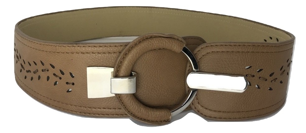 

Pasek Damski Brązowy Szeroki Wycięcia 7,5 cm