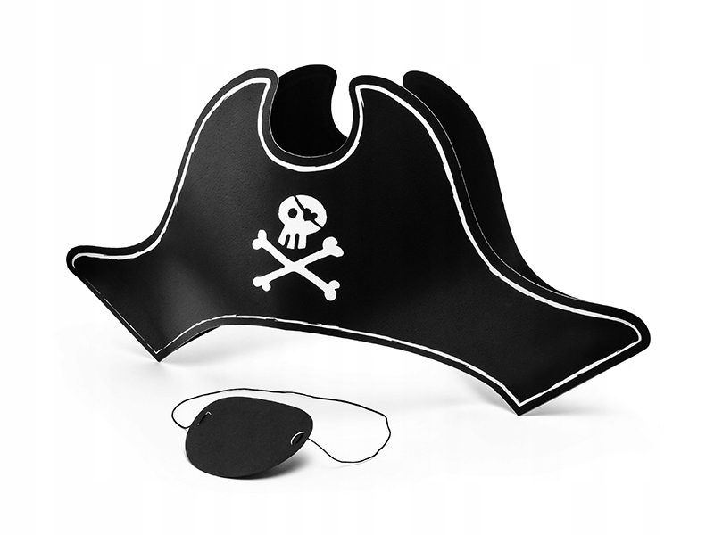 

Czapka pirata z opaską na oko na urodziny x1 CPP17