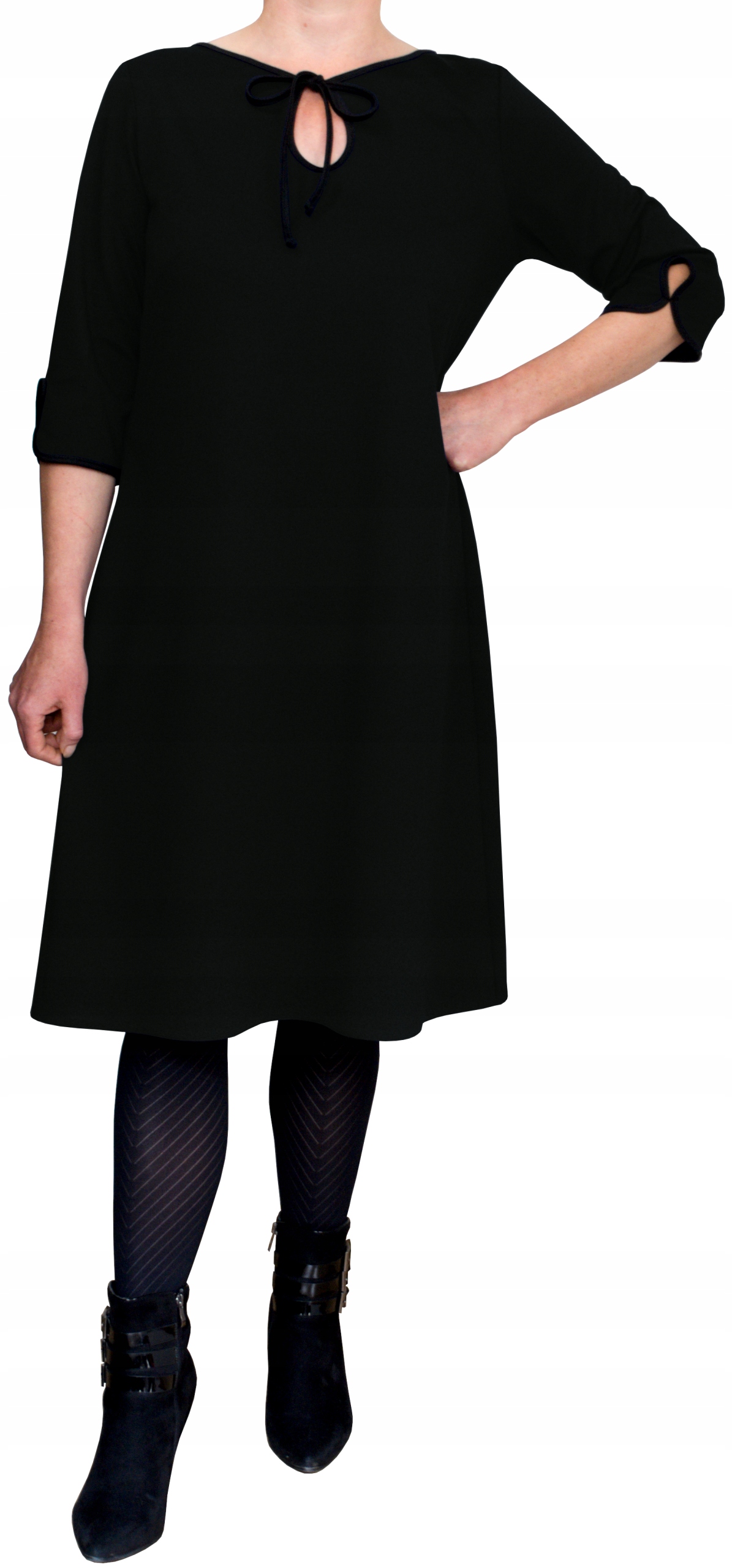 

Sukienka trapez dresowa dzianinowa czarna r 40