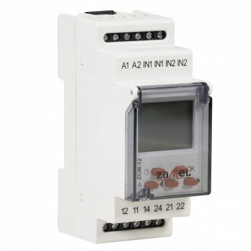 Zegar sterujący programator czasowy tygodniowy dwukanałowy ZCM-12 Zamel