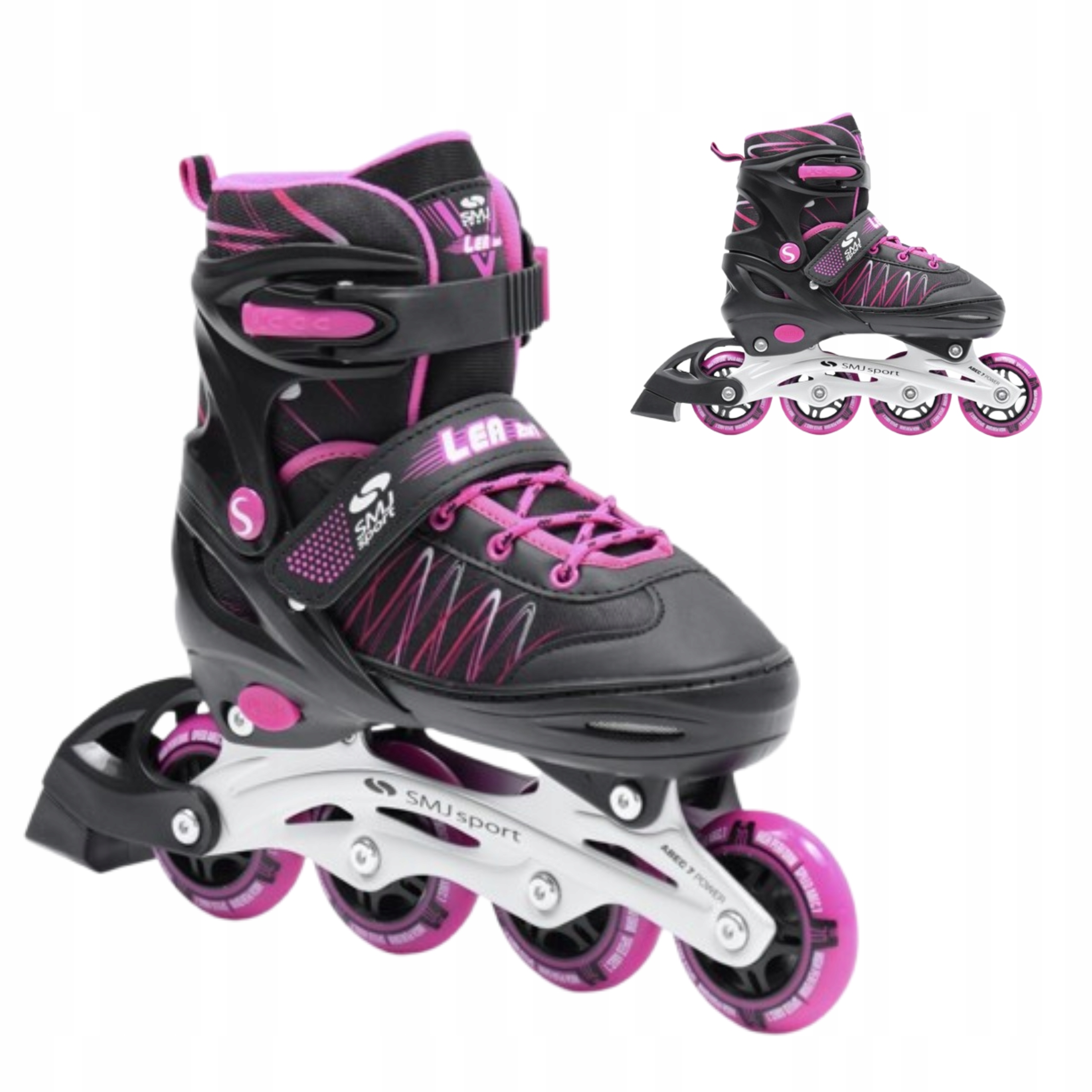 Brusle 2v1 2v1 nastavitelné dívčí růžové 3 kolečka ABEC7 26-29 Smj sport