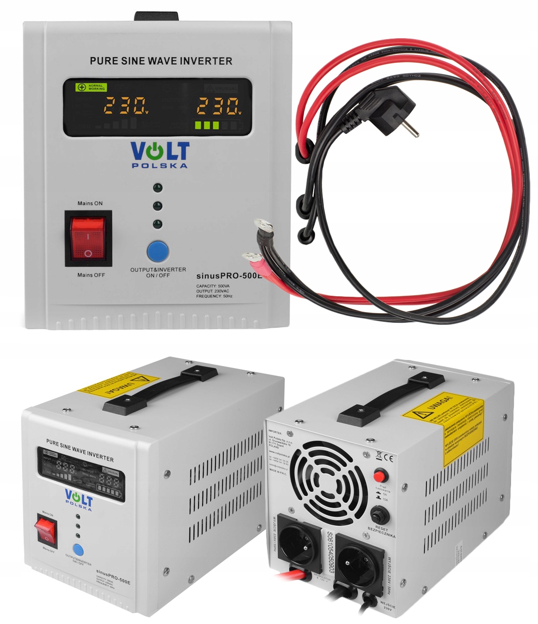 Ups Przetwornica Zasilacz awaryjny Sinus Pro 500VA 12V 350W Stała Faza 500E