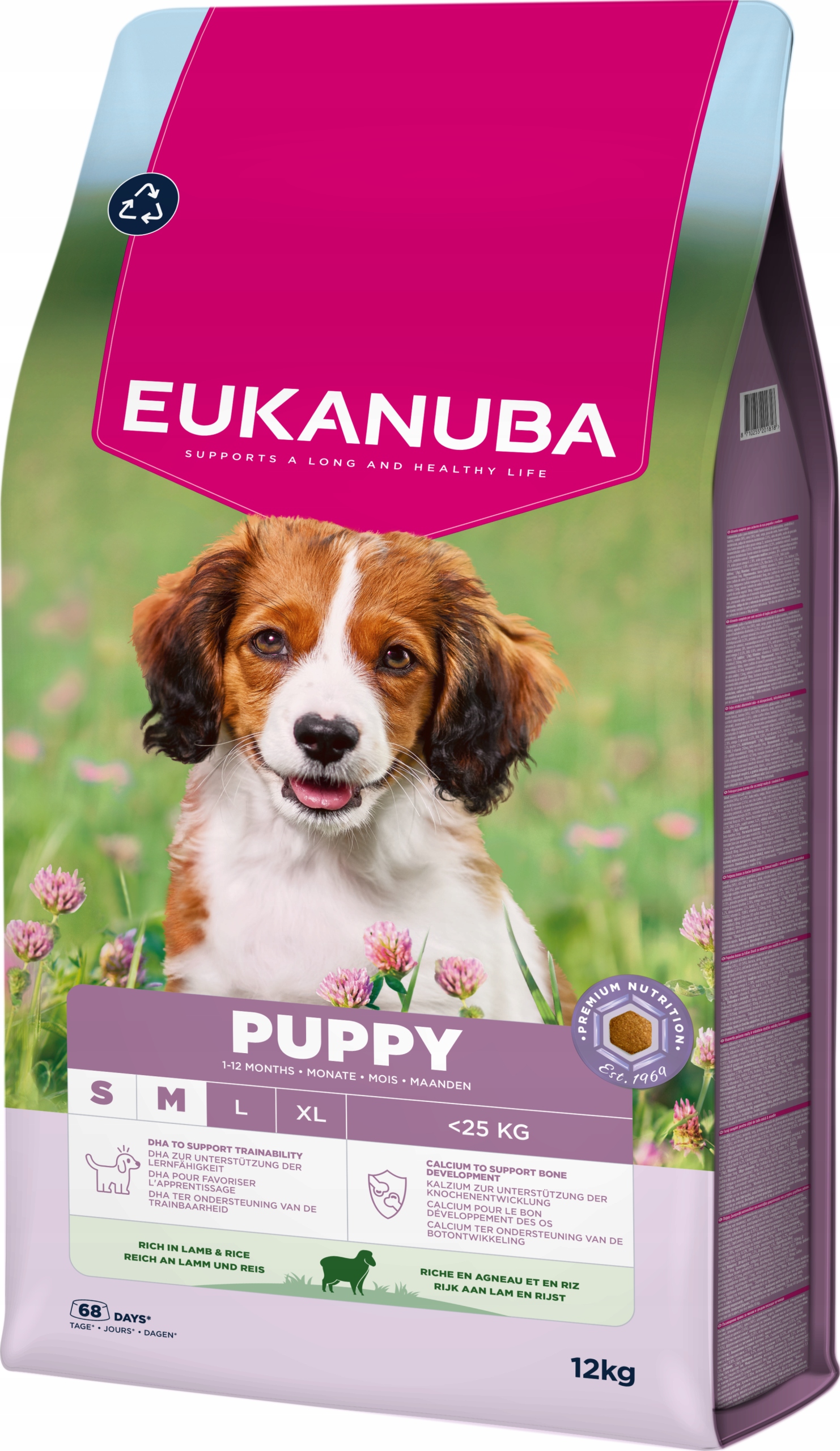 Eukanuba Life Care krmivo pro štěňata středních plemen, jehněčí s rýží, 12