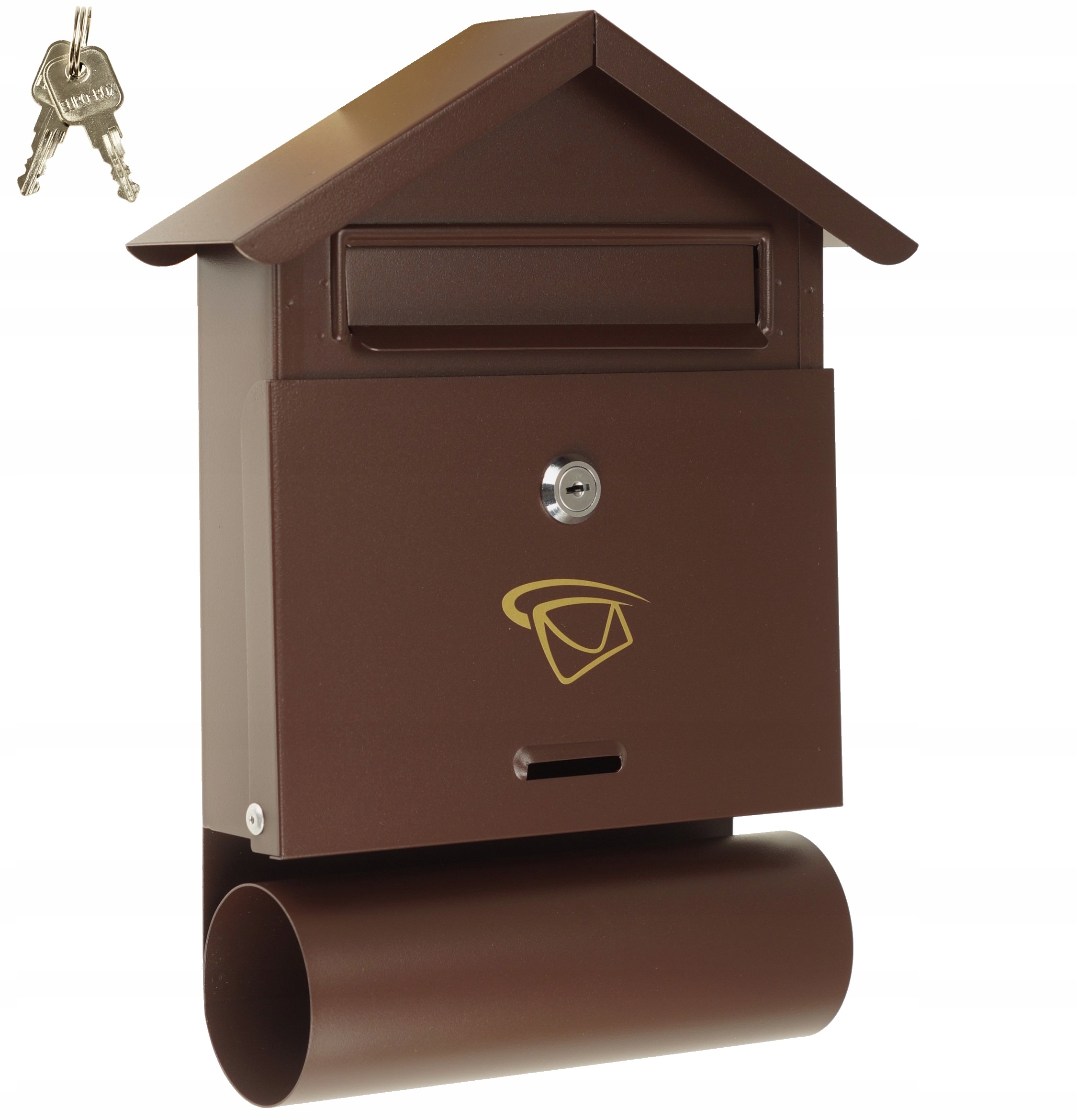 Poštovní Schránka Domeček S Novinami Formát B6 Velký Bronz Polsko