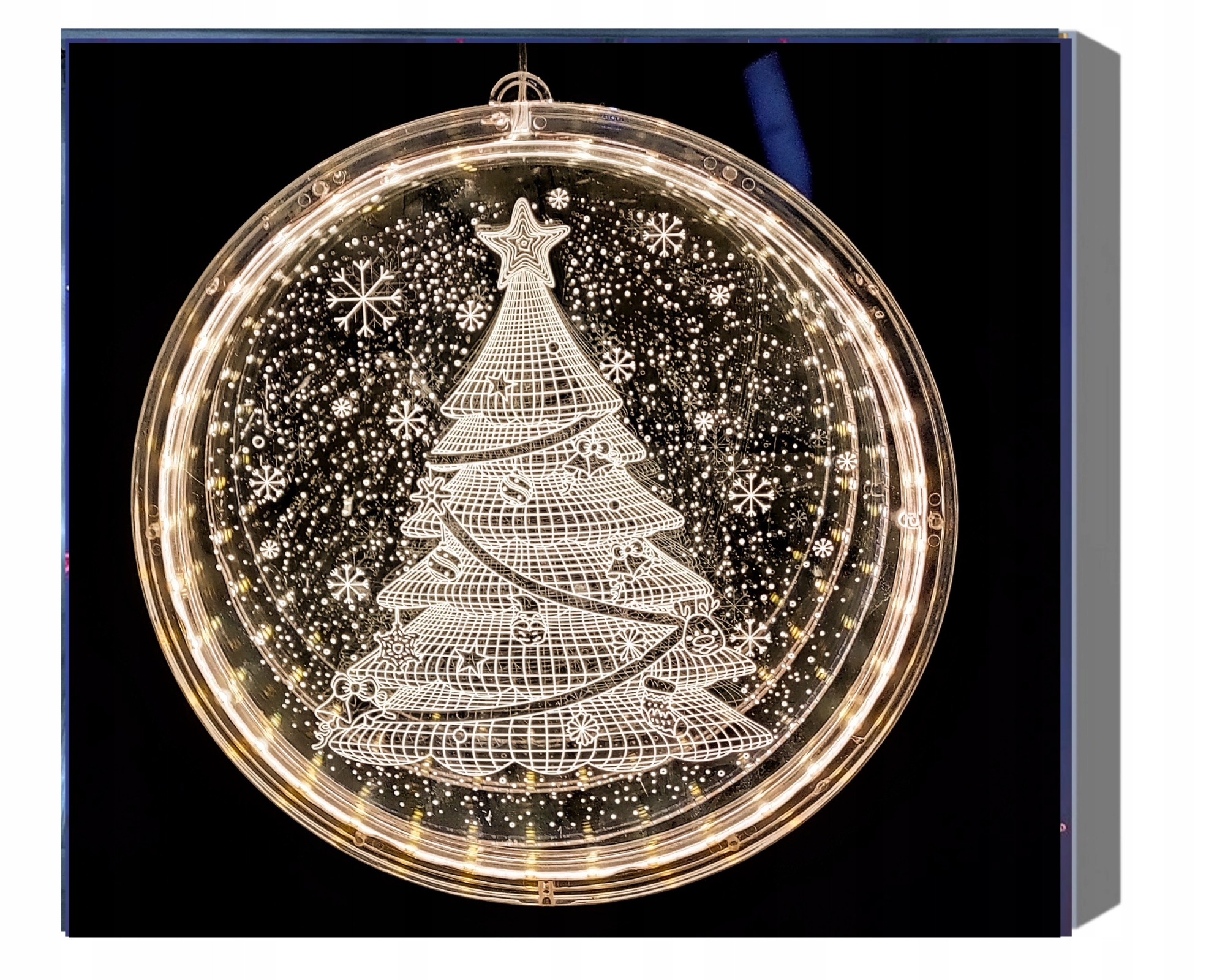 WITRAŻ W OKNO 3D LED NA BATERIE OZDOBA ŚWIĄTECZNA